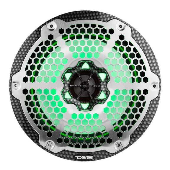 HYDRO 8" 2-Way Marine Speakers with Integrated RGB LED Lights, 450 Watts, Black Carbon Fiber image number 2