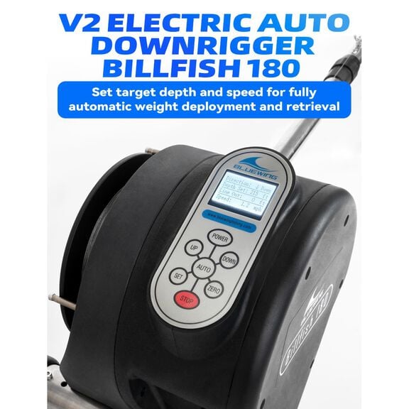 BLUEWING Electric Auto Downrigger Black Billfish 180 image number 1
