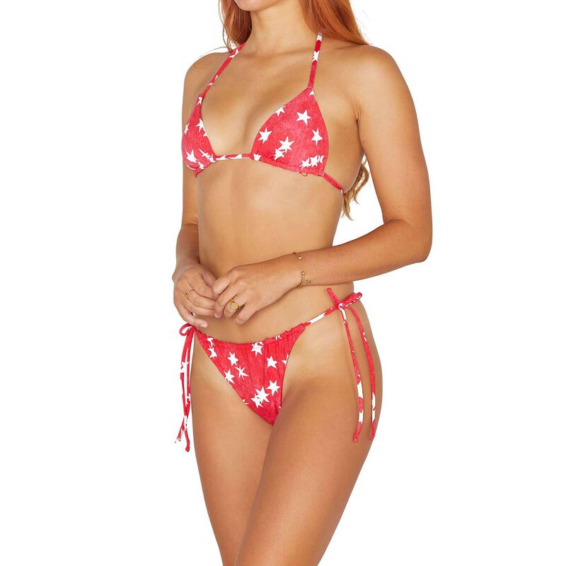 Women's Star Spangled Reversible Triangle Bikini Top image number null
