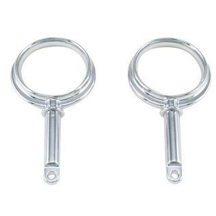 Chrome-Plated Zamac Round Mount Oarlock Horn