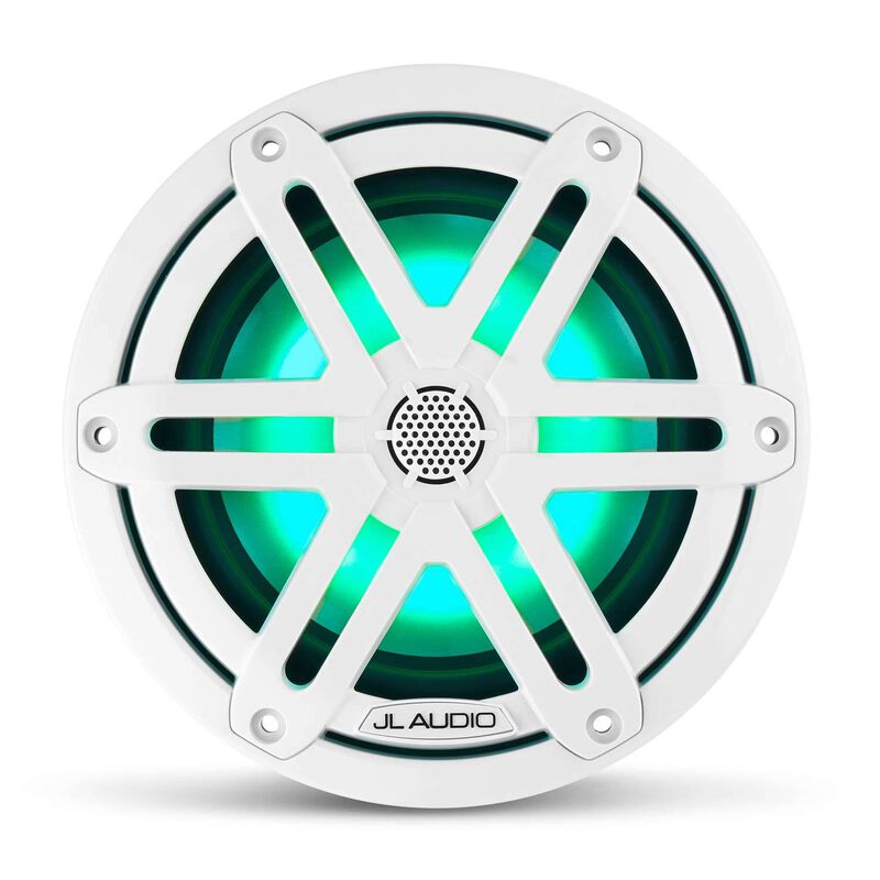 M3-650X-S-Gw-i 6.5" Marine Coaxial Speakers, White Sport Grilles with RGB LED Lighting image number 1