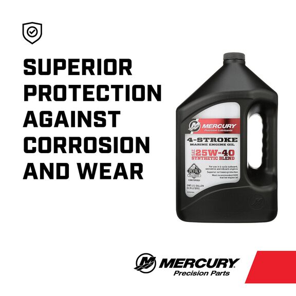 SAE 25W-40 Synthetic Blend 4-Stroke Marine Engine Oil image number 2