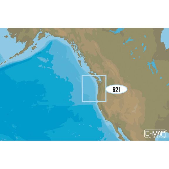 NA-M621 Cape Blanco to Puget Sound Bathymetric Chart microSD/SD Card image number 0