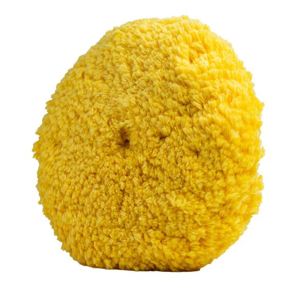 Pad 8" Double Sided Twisted Wool Yellow Wool/Acrylic Blend with Quick Disconnect image number 1