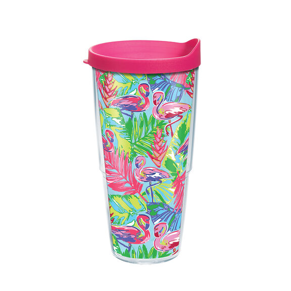24 oz. Bright Flamingo Tumbler with Lid image number 0