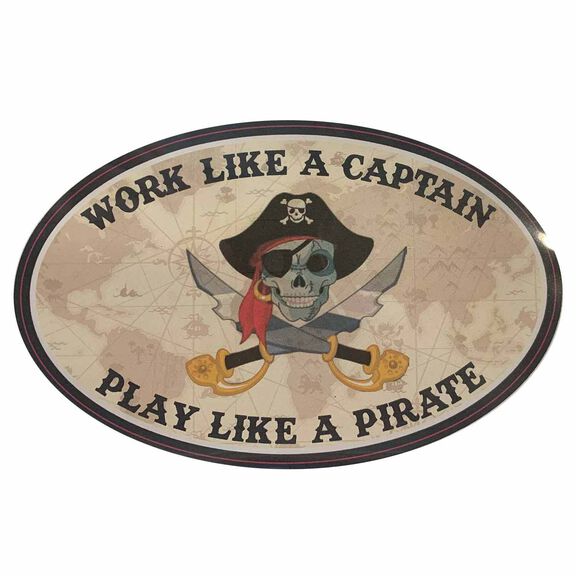 Work Like A Captain Removable/Restickable Boat Sticker image number 0