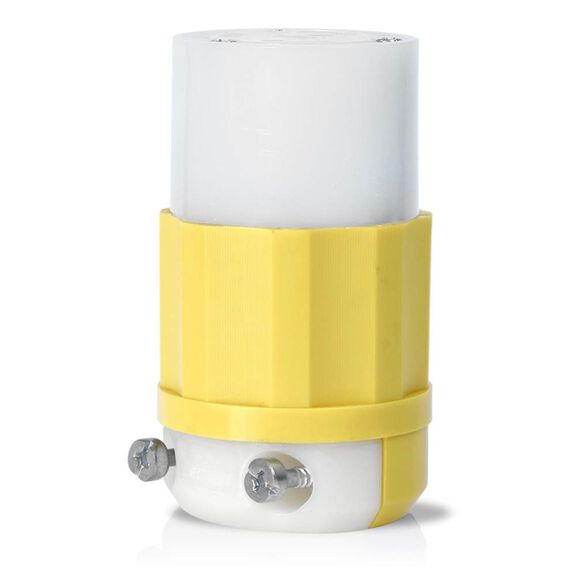30 Amp 125 Volt Locking Connector, Industrial Grade, Grounding, Corrosion-Resistant,  NEMA L5-30R, 2P, 3W image number 0