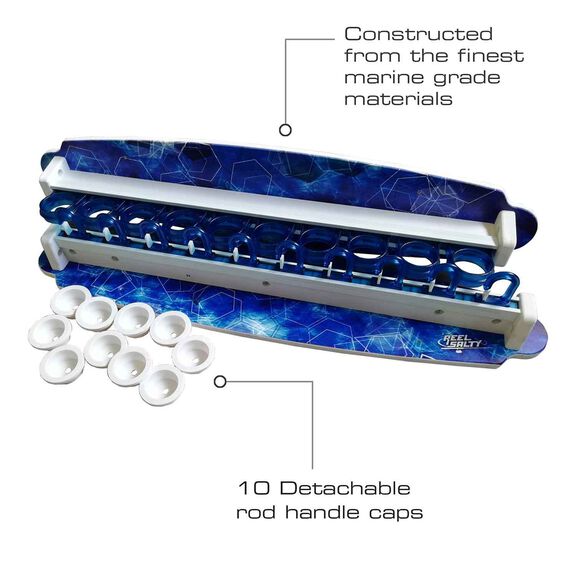Reel Salty All Weather 3-In-1 Adjustable 10 Rod Storage Rack image number 3
