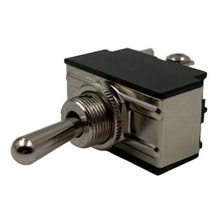 Chrome Plated Toggle Switch, Off/On, DPST
