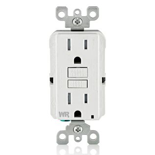 15 Amp 125 Volt Receptacle/Outlet, 20 Amp Feed-Through, Self-test SmartlockPro Slim Weather & Tamper-Resistant GFCI
