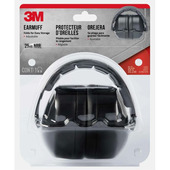 Folding Earmuff, 90563H1-DC, Black image number 0