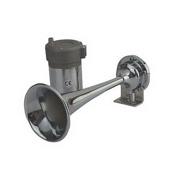 Maxblast Mini Single Trumpet Air Horn, 124dB, Chrome Plated Solid Brass image number 0