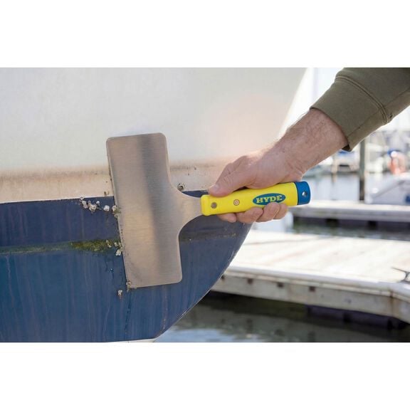 Marine 10'' Stainless Steel Stiff Blade Scraper Acme Threaded Handle image number 3