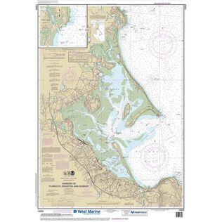 Maptech&reg; NOAA Recreational Waterproof Chart-Harbors of Plymouth, Kingston and Duxbury;  Green Harbor, 13253