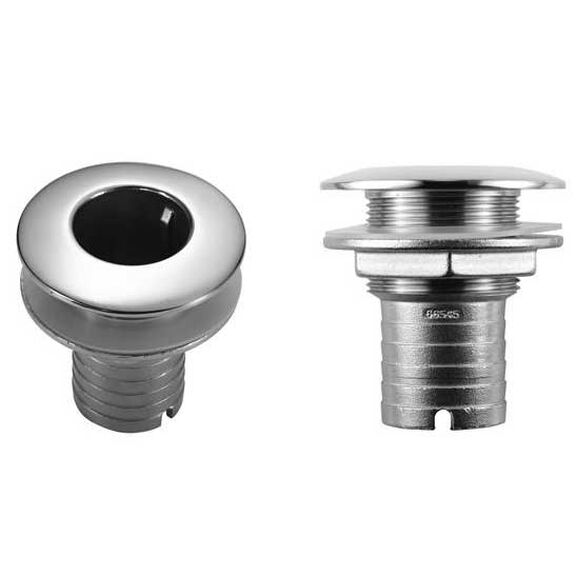 Stainless Steel Straight Thru-hull Barbed, Short Length, 1 1/2" image number 0