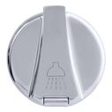 Recessed Shower Chrome Cup with Stainless Steel Lid, Hammer-Head Arctic White Sprayer, 6' White Rubber Hose image number 5