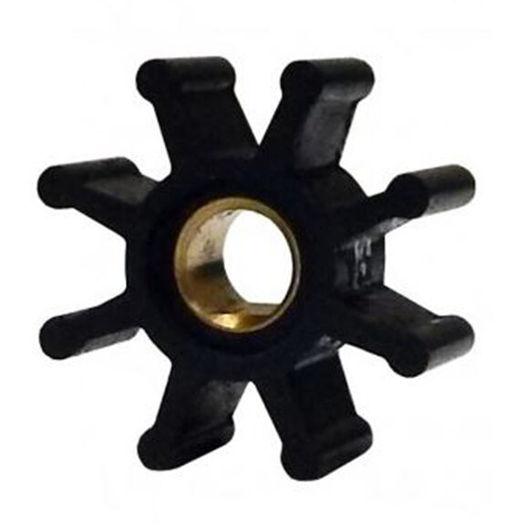 Nitrile Impeller, 1-1/4" x 15/32" x 5/16", 4 Drive, Brass Insert, 8 Blades image number 0