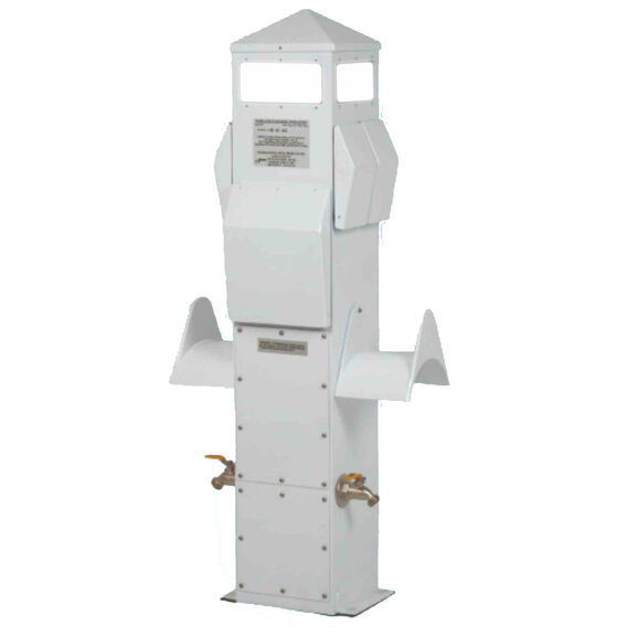 41" Compact Marine Electrical Power Pedestal,  (2) 50 Amp 125/250V Twistlock Receptacles, (2) 30 Amp 125V Twistlock Receptacles image number 0