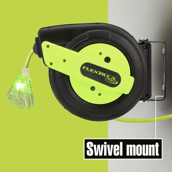 Flexzilla Pro Retractable Extension Cord Reel 12/3 AWG 60' image number 4