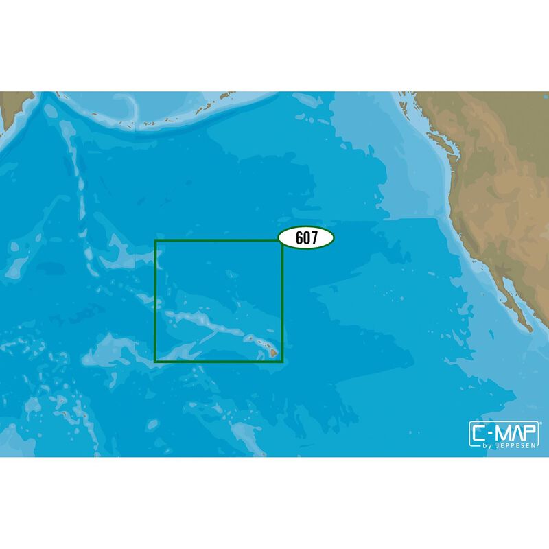 NA-M607 Musicians Seamount and Hawaii Bathymetric Chart C-Card image number 0