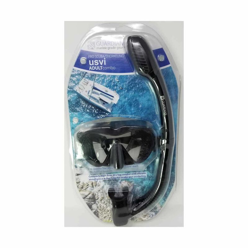 USVI Adult Dry Mask Snorkel Combo image number 1