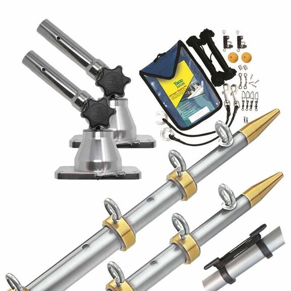 Grand Slam 170 Silver/Gold 15' Tele-Outriggers w/Std. Rigging Kit image number 0