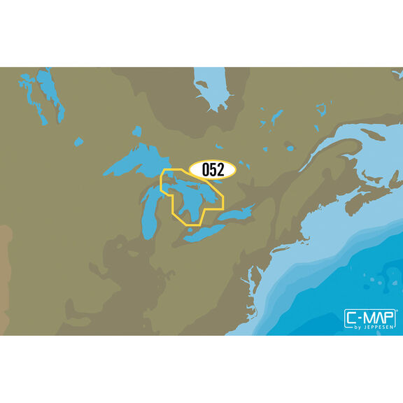 NA-M052 Lake Huron Bathymetric Chart C-Card image number 0