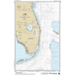 11460, Maptech&reg; NOAA Recreational Waterproof Chart-Cape Canaveral to Key West