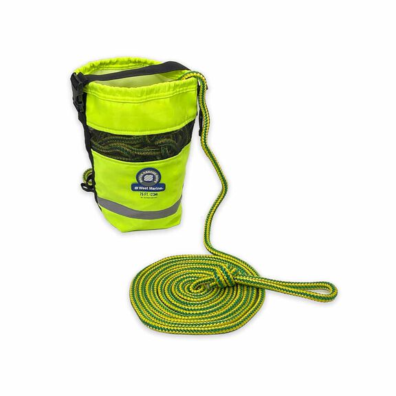 75' Neon Yellow Water Rescue Throw Rope image number 0