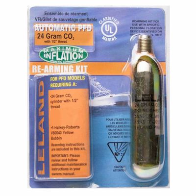 Inflatable Life Jacket Rearming Kit, Automatic, 24 g., 1/2" Threaded