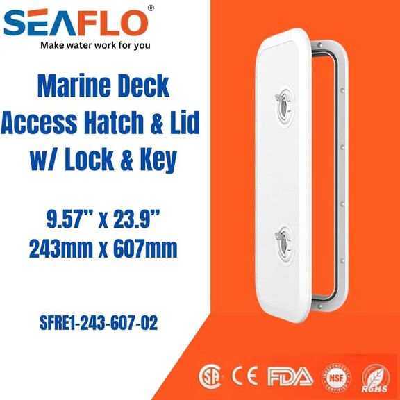 23.9" x 9.5" Deck Hatch with Lock and Key image number 4