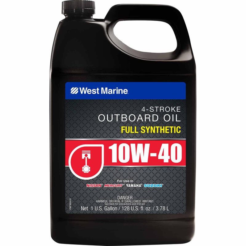 Premium 10W40 4Stroke Full Synthetic Engine Oil, Gallon West Marine