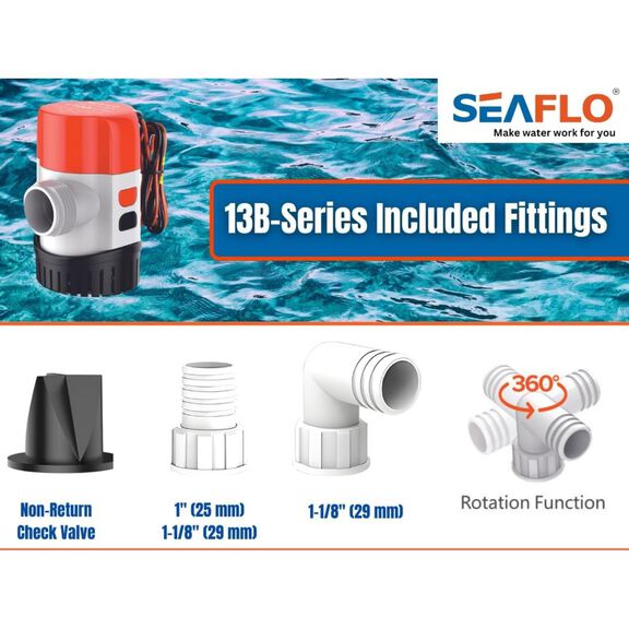 SEAFLO 13B Series 2000 GPH Automatic Bilge Pump 12V image number 5