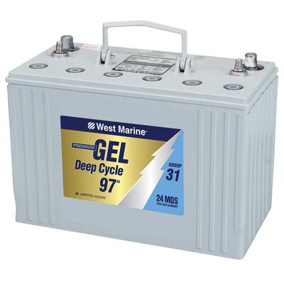 Group 31 Gel Deep Cycle Marine Gel Battery, 97 Amp Hours