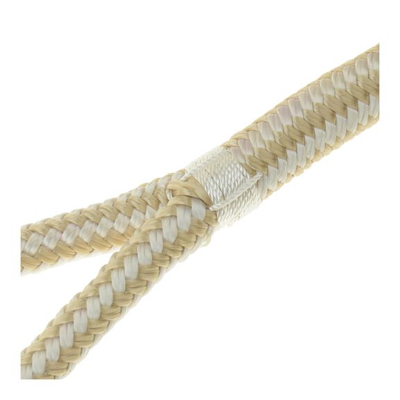 3/8" x 15' Dock Line, Premium Double Braid, Gold / White image number 2