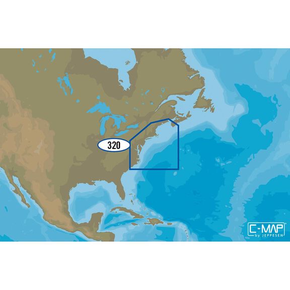 NA-M320 Passamaquoddy to Cape Lookout Bathymetric Chart C-Card image number 0