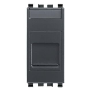 Vimar Eikon RJ45 Keystone Adaptor with Dust Cap, Grey