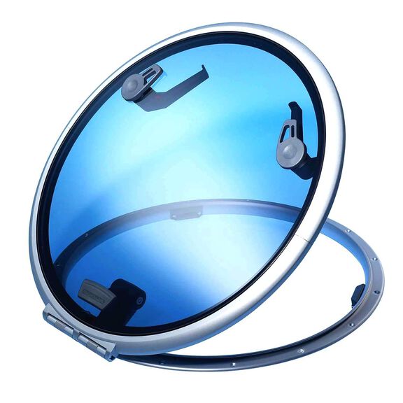 Low Profile Round Hatch, Size 18, Smoke Gray image number 0