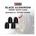 Black Aluminum Sport Valve Caps image number 1