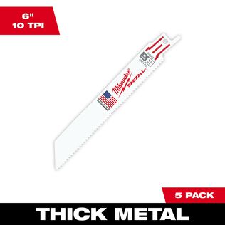 6" 10 TPI Thin Kerf SAWZALL&reg; Blades, 5 Pack
