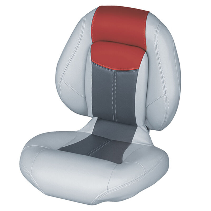Blast-Off Centric 1 Boat Seat, Gray/Charcoal/Red image number 0