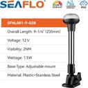 SEAFLO 02 Series 9 In All-Around LED Pole Navigation Light 12V for Boats Up to 65 Ft image number 2
