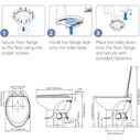 SEAFLO Porcelain RV Toilet with Sprayer Attachment 19in Gravity Flush Foot Pedal Soft Close image number 2