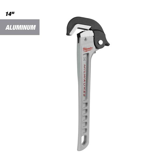 14" Aluminum Self-Adjusting Pipe Wrench image number 0