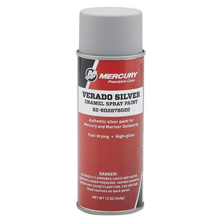 Mercury 802878020 Verado Silver Enamel Spray Paint, 12 oz.