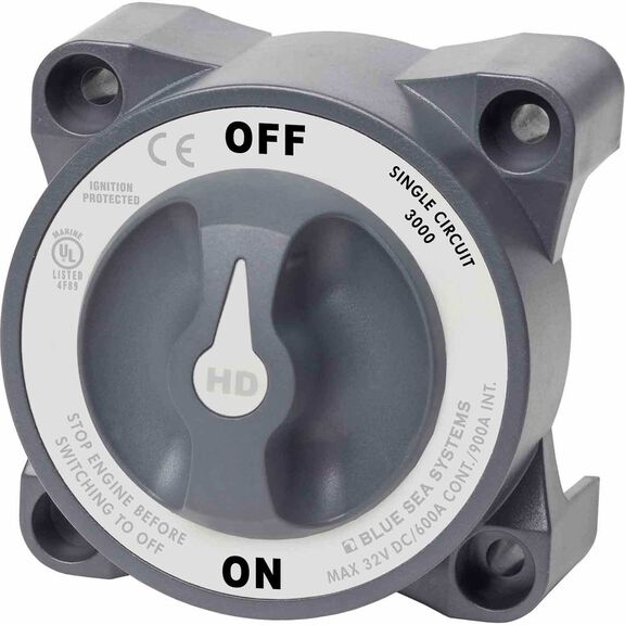 On/Off, 2 Positions, 600 Continuous Amps, 2000 Inrush Amps, 1200 Cranking Amps image number 0