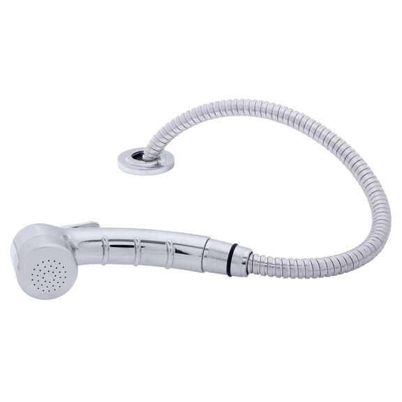 Deck-Mount Sprayer Small Chrome Sprayer No Hook, 6' Stainless Steel Hose, Low Profile Holder image number 1