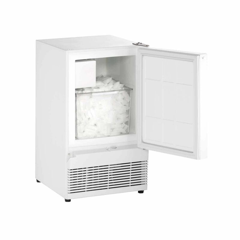 15" White ADA Compliant Crescent Ice Maker image number 1
