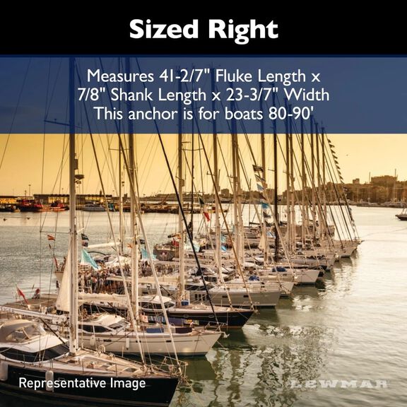 Epsilon Stainless Steel Anchor - 140 lb / 63 kg for Power and Sailboats image number 9