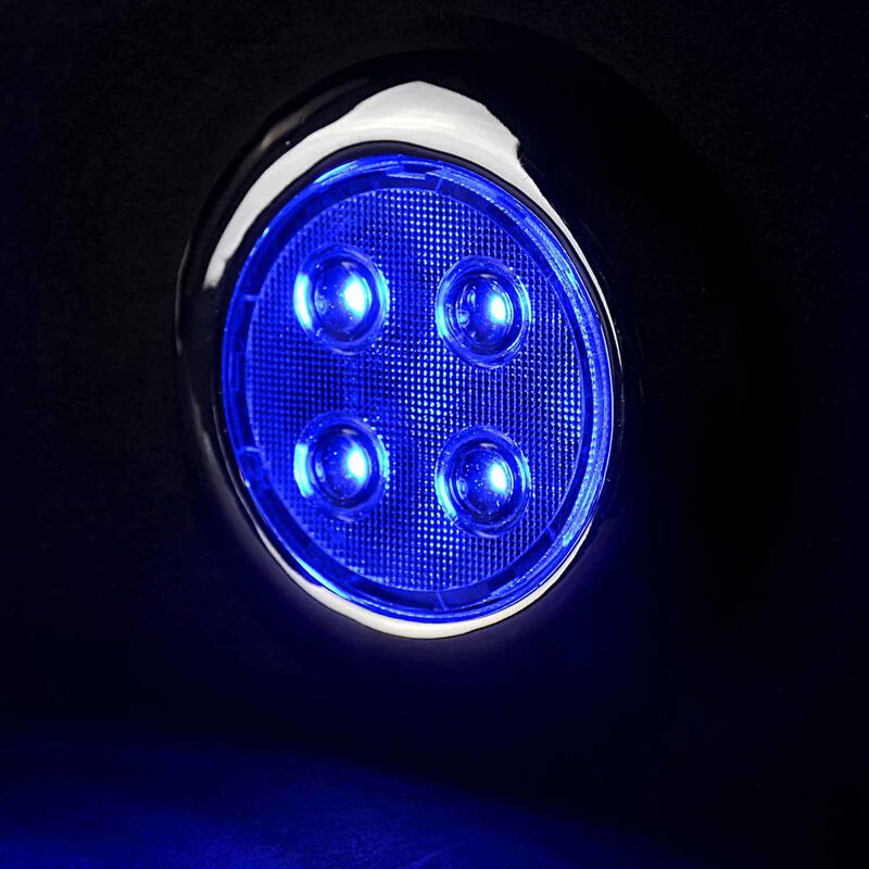 Stainless Steel Surface-Mount 3" LED Light, Blue image number 1